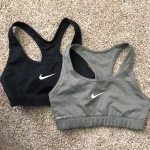 2 Nike dri fit sports bras